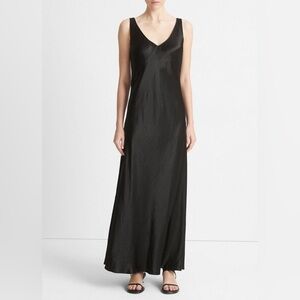 NWT Vince Satin V-Neck Maxi Slip Dress